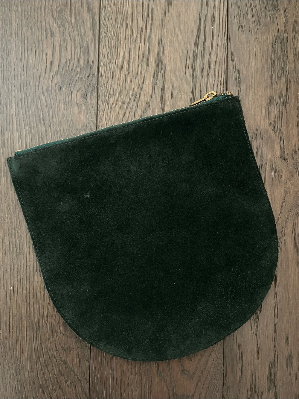 BAGGU Suede U Pouch (Dark Green)